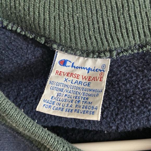 Vintage Champion Sweater men's XL Reverse Weave State Farm Crew Neck Vtg 1990s - Picture 3 of 11